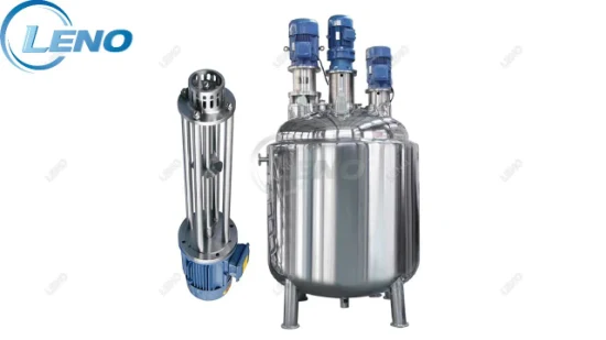 Leno Price Liquid Storage Emulsifying Drum Disperser Homogenizer Tank Electric Steam Heating Mixer Jacketed Vessel Agitator Reactor Stainless Steel Mixing Tank